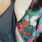 ZARA NWOT  Floral Velvet Kimono Kaftan Wrap Dress Photo 14