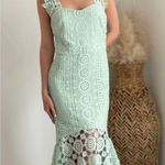 LENA | Green Trumpet Lace Fly Away With Me Maxi Dress Sz M Size M Photo 1
