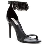 Rachel Zoe EMINA Fringe Stiletto Heeled Sandals in Black Size 8 Photo 0