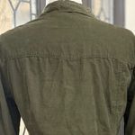 Bella Dahl Olive Green Corduroy Utility Western Style Button Down Shirt | M Photo 7