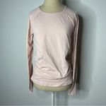Gaiam  Medium Ruffle Sides Stitching Accented Long Sleeve Yoga Top Women’s Pink Photo 1