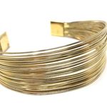 Sterling Silver , gold overlay multi strand cuff, 24.2g Photo 3