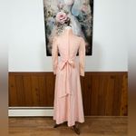 Nostalgic Vintage 1970s Kveta Sherman Oaks Swiss Dot Maxi Dress! Size 6 Photo 5