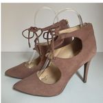 Marc Fisher  Blush Suede Lace-Up Cutout Heels • Pointed Toe • Women’s 5.5 Photo 1