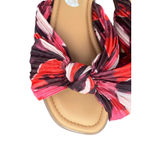 Kensie Kenzie Renata slides women's size 8 bow detail burgundy floral Photo 4