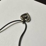 Women’s Signed E. Pearl Titanium Heart Pendant With Black Cord Necklace 17 Inch Photo 5