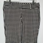 Old Navy  Pixie Chino Pants Stretch Cotton Women’s 10 Black & White Houndstooth Photo 2