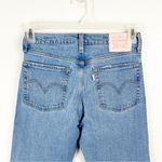 Levi's LEVI’S Wedgie Straight Pink Button Fly Tag Label Graphic Fray Hem Jeans, Size 26 Photo 7