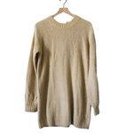 Lovers + Friends  Suki knit Sweater Dress Tie Back taupe S cozy stretchy Photo 2