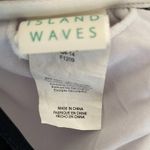 Island Waves women's size 8 black brown white striped tie neck tankini swimsuit Photo 7