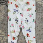Any Moment Maternity White Flower Design Pajamas XL Photo 5