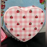 Lounge Fly Strawberry Shortcake Denim Heart Shaped Figural Crossbody Bag Photo 5