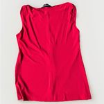 Norma Kamali NWOT  Tiger Red Drop Shoulder Top Sleeveless Jersey Knit Puckered XL Photo 3