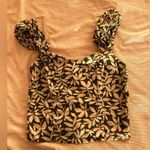 Abercrombie & Fitch Green and White Floral Blouse Photo 3