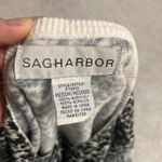 Sag Harbor Black and White Animal Printed Soft Cozy Short Sleeve Sweater Top Size M Photo 4