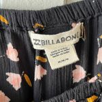 Billabong Light it Up Off the Shoulder Top Black Floral Medium Photo 4