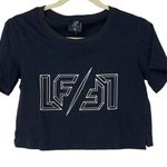 LF THE BRAND BLACK CROPPED SHORT SLEEVE TEE SIZE XS Photo 0
