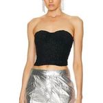 Isabel Marant Dolina Devore Velvet Top in Black Photo 0