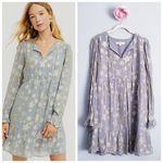 Loft  Shimmer Glitter Star Tiered Long Sleeve Mini Dress Photo 1