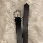 Patricia Nash  100 % Black Leather Belt size S from buckle to first whole 27” Photo 7