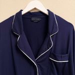 HATCH Maternity Soft Pajama Shirt Long Sleeve Button Up Sleepwear Size Small Blue Photo 2