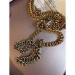 Coach  Leather Phone Wallet Crossbody Bag Cream Gold Chain Photo 10