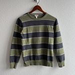 Cat and jack Vintage Green and Grey Striped Sweater Photo 1