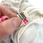 Lemlem Striped Off Shoulder Blouse In White Pink Black Embroidery Size XS Photo 6