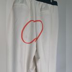 Lane Bryant Sz 16 Exposed Elastic Waist Wide Leg Pant Lined Ivory NWT - Stain Photo 7