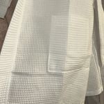 NWT Turquas Size L White Waffle Knit Robe Size L Photo 5