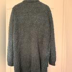 Skies Are Blue  Cozy Dark Green Button-Up 3/4 Length Long Cardigan Photo 8