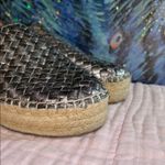 Sam Edelman  Size 7 Metallic Silver Woven Slip-On Espadrilles Photo 1