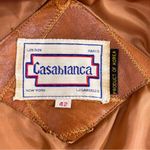 Vintage Casablanca Patchwork Zig Zag Stitch Leather Bomber Jacket Brown Size 42 Photo 6