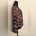 fab'rik Fab’rik- black with pink flowers long sleeve‎ floral shirt Size L Photo 1