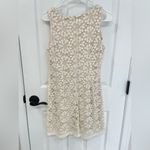 Ronni Nicole  Ivory Cream Floral Lace Crew Neck Sleeveless Mini Dress Size 6P Photo 1