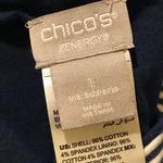  Zenergy knit Lined tank top Blue white stripes Chicos Sz 1 = M (8) Cotton Photo 2