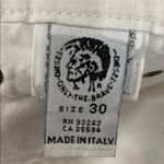 Diesel  White Floral Embroidered Flare Jeans Photo 6