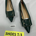 Womans NWOT C Paravano Slipon Flat Shoes Size 8.5 (39) Forest Green Pointed Toe Photo 0