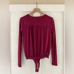 Free People Turnt Sheen Bodysuit in Very Berry Size S Slinky Party Feminine Photo 3