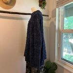 Free People Blue Chunky Knit Nightingale Oversized Pullover Sweater Size Large Photo 3