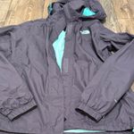 The North Face  Charcoal and Mint rain jacket Photo 0