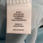 New York & Company Stretch XS Chiffon Style Sleeveless Baby Blue Ruffle … Photo 6