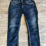 Silver Jeans Suki Mid Capri W26 Denim Cropped Crop Jean size 26 Dark Wash Womens Photo 7