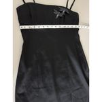 Vintage Vtg Hugo Buscati Y2K Black Satin Dragonfly Applique Short Mini Dress 6 Photo 4