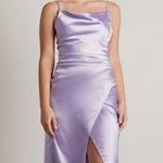 Tobi  Maddy Lilac Purple Cowl Neck Satin Silk Slip Midi Dress Photo 0