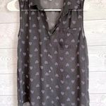 American Eagle Outfitters gray sheer button down sleeveless blouse Size XS Photo 0