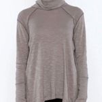 We The Free People Gray Split Back Turtleneck Photo 2