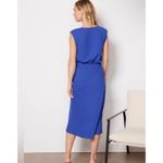 Amanda Uprichard  Matthews Admiral Surplice V-Neck Midi Dress Medium Slit Photo 5