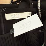 ASTR NWT  The Label‎ Mina Satin Rhinestone Trim Mini Dress in Black, Size Small Photo 3