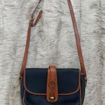 Dooney & Bourke Vintage Equestrian Bag-Navy pebbled leather with British tan trim Photo 0